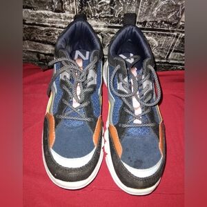 Colorful Sneakers with Blue and Orange Accents